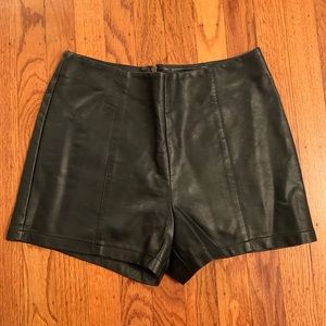 Urban Outfitters faux leather shorts